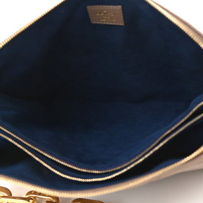 Louis Vuitton Lambskin Embossed Monogram Coussin MM Taupe 5 of 11