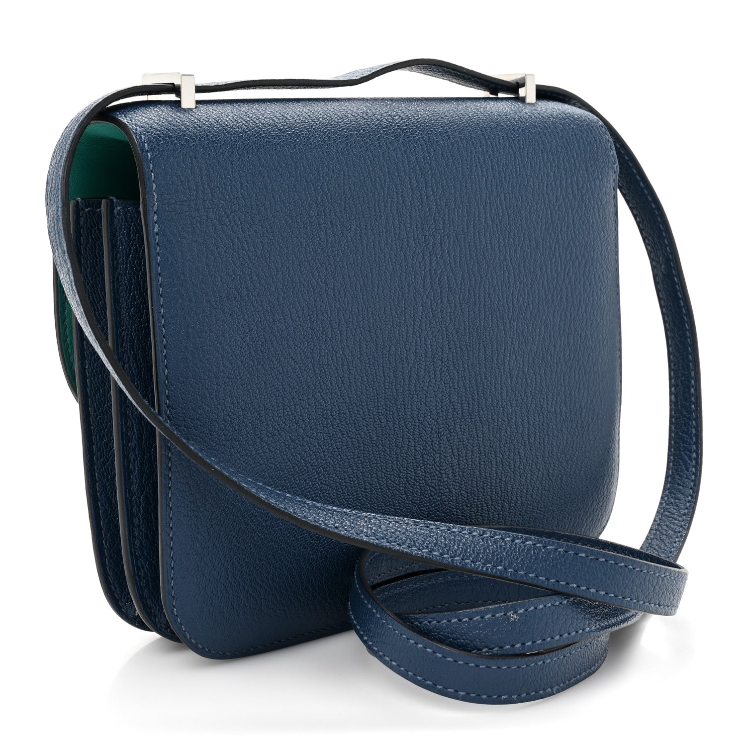 Hermes Chevre Mysore Verso Constance 18 Deep Bleu Vert Verone 3 of 16