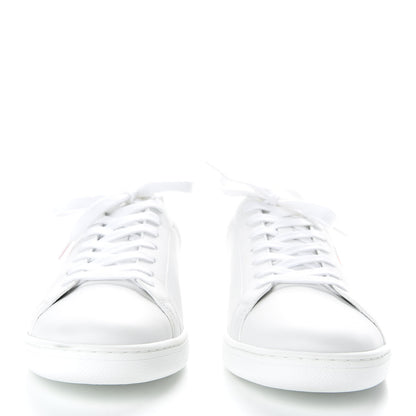 Louis Vuitton Calfskin Mens Luxembourg Sneakers 7 White Orange Navy 2 of 13