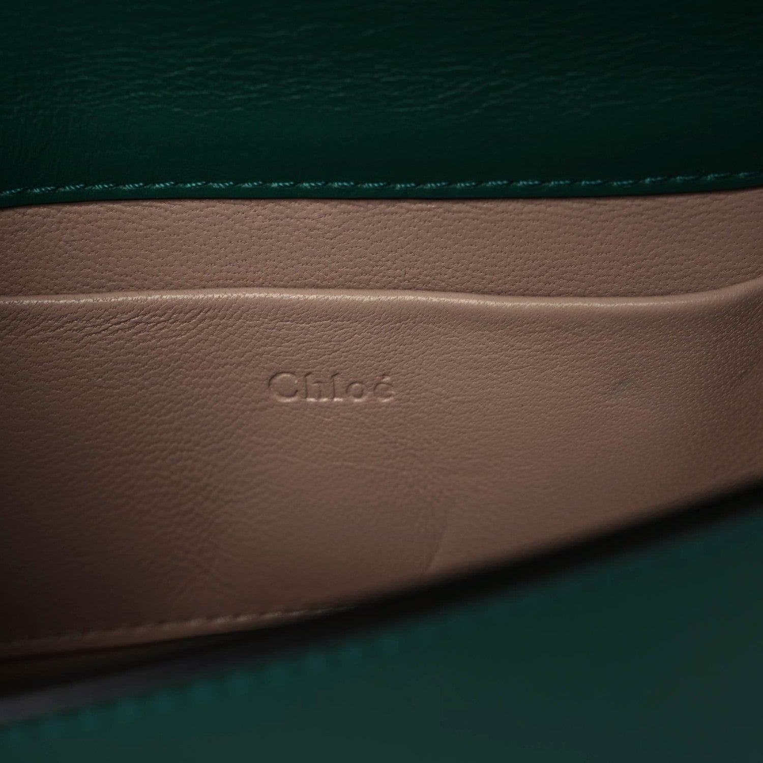 Chloe Calfskin Crocodile Embossed Small Nile Bracelet Minaudiere Bag Woodsy Green 7 of 11
