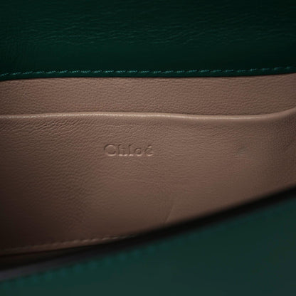 Chloe Calfskin Crocodile Embossed Small Nile Bracelet Minaudiere Bag Woodsy Green 7 of 11