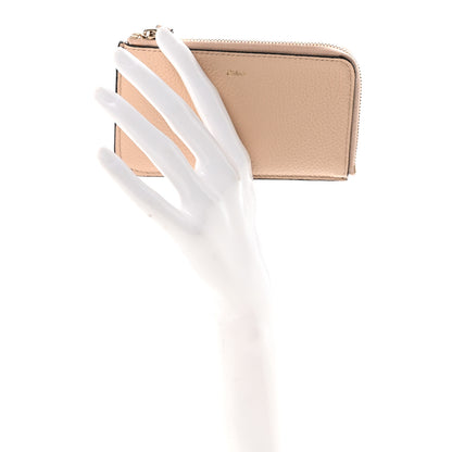 Chloe Grained Calfskin Alphabet Zip Card Holder Cement Pink 2 of 8