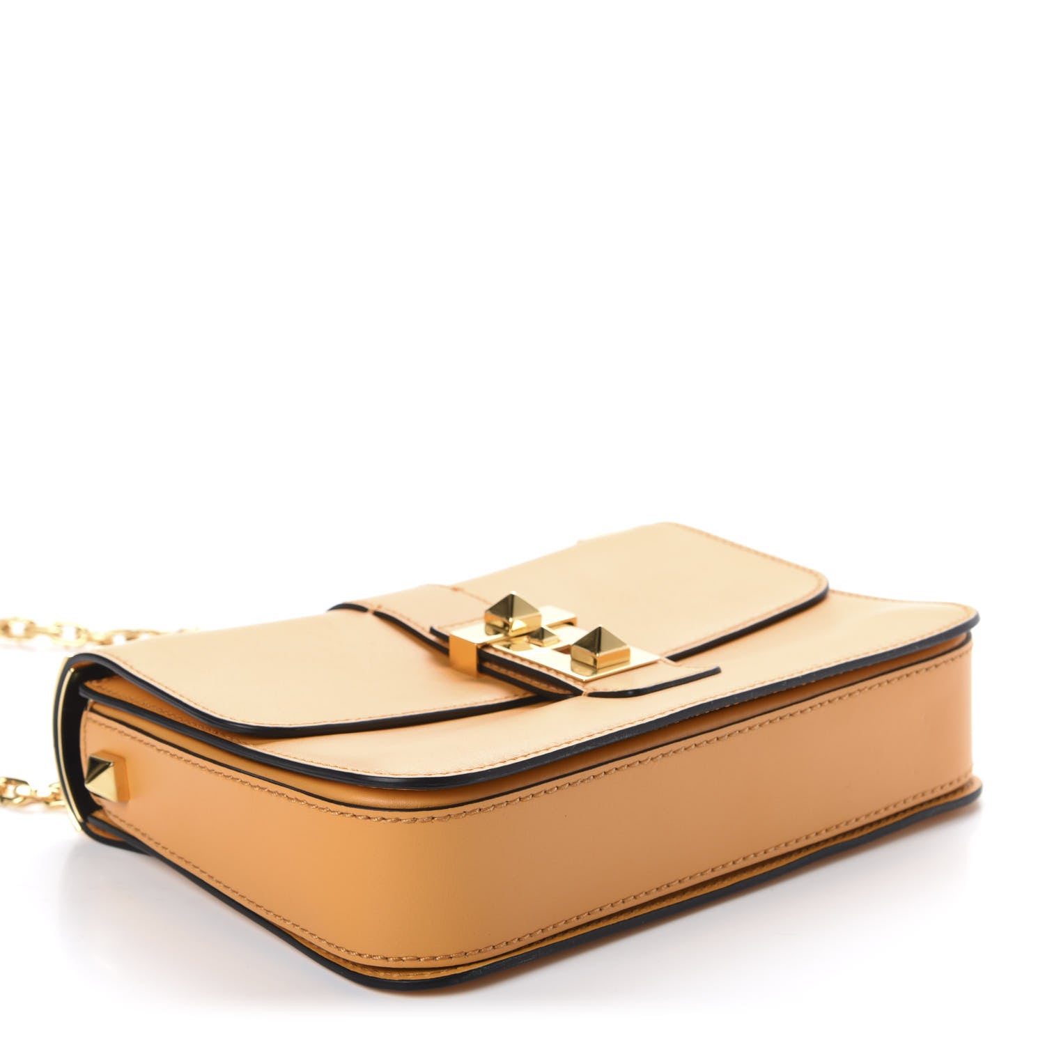 Valentino Garavani Vitello B-Rockstud Flap Mandarin Sorbet 4 of 9