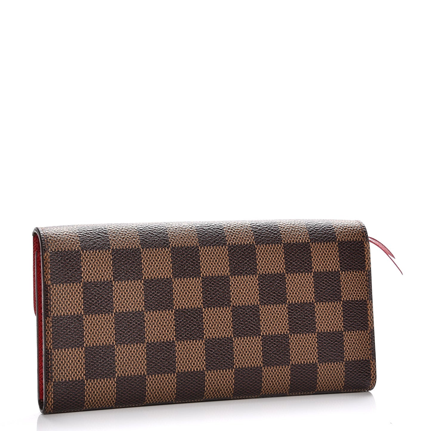 Damier Ebene Emilie Wallet Red