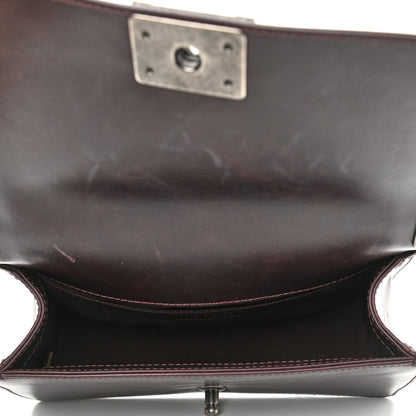 Chanel Goatskin Quilted Medium Boy Handle Flap Burgundy 5 of 12