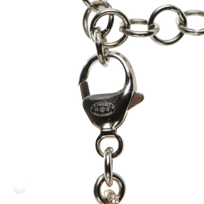 Chanel Bead Crystal CC Choker Necklace Pink Silver 5 of 5