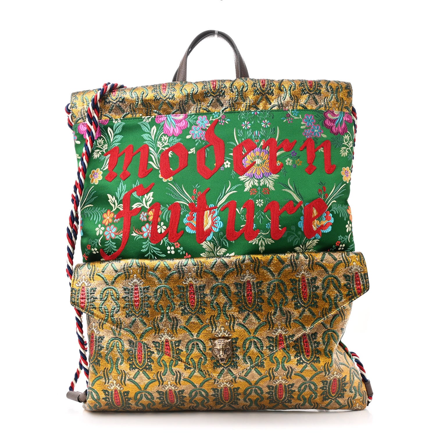 Gucci Brocade Modern Future Drawstring Backpack Multicolor 1 of 10