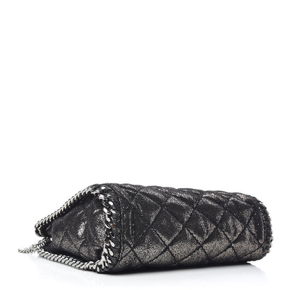 Stella McCartney Chamois Shiny Dotted Quilted Mini Falabella Tote Ruthenium 4 of 10