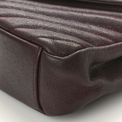 Saint Laurent Sheepskin Matelasse Chevron Monogram Medium College Bag Rouge Legion 11 of 11