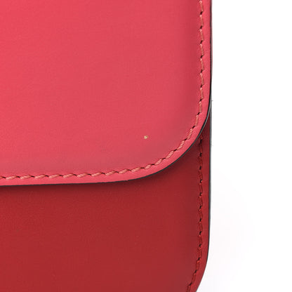 Valentino Garavani Vitello Medium Glam Lock Rockstud Flap Deep Rose Scarlet Grey Green 9 of 9