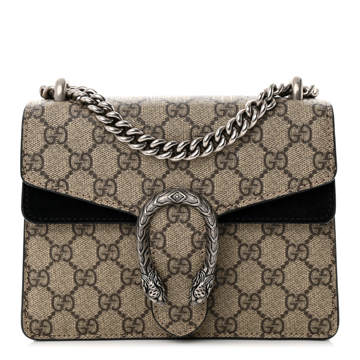 GG Supreme Monogram Mini Dionysus Shoulder Bag Black