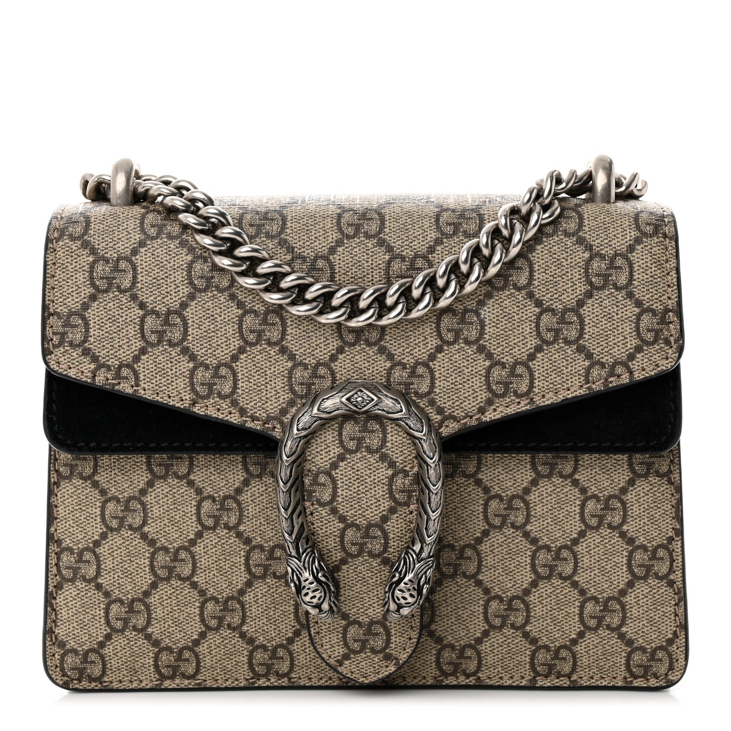 Gucci GG Supreme Monogram Mini Dionysus Shoulder Bag Black 1 of 16