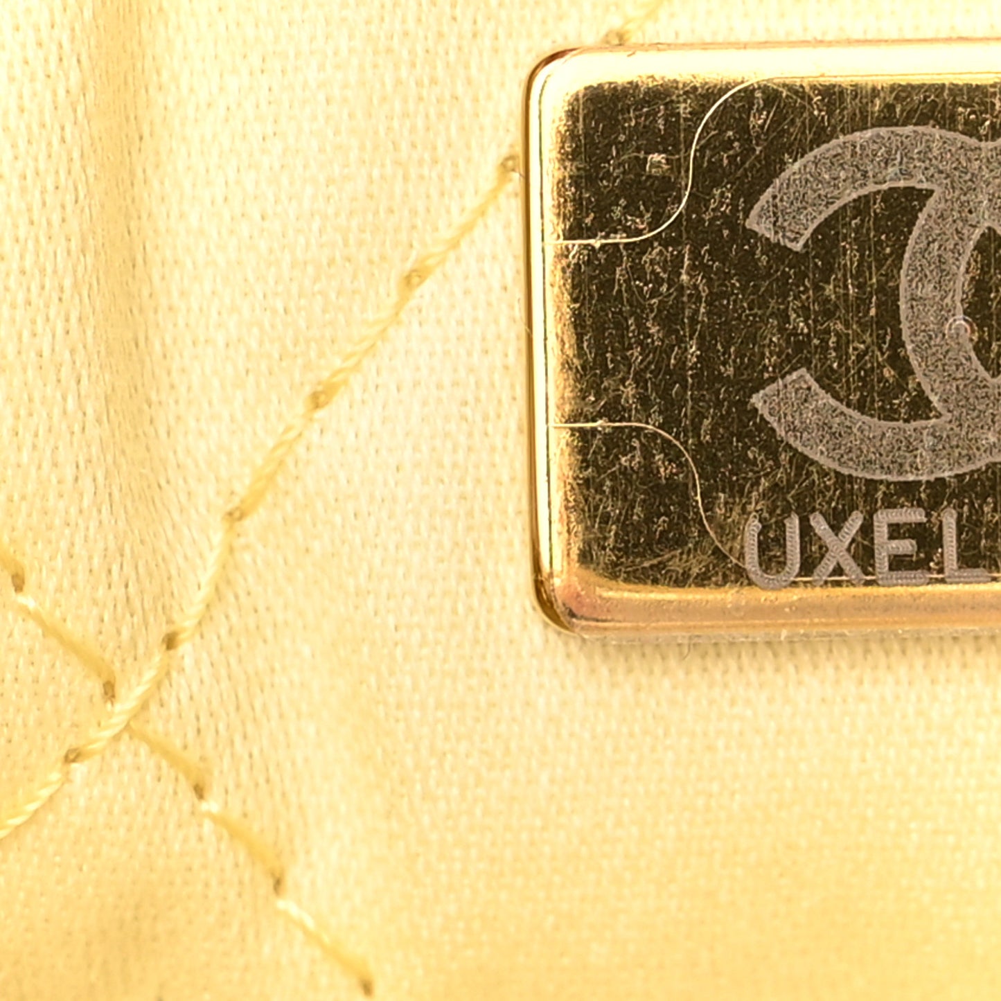 Shiny Calfskin Quilted Mini Chanel 22 Light Yellow