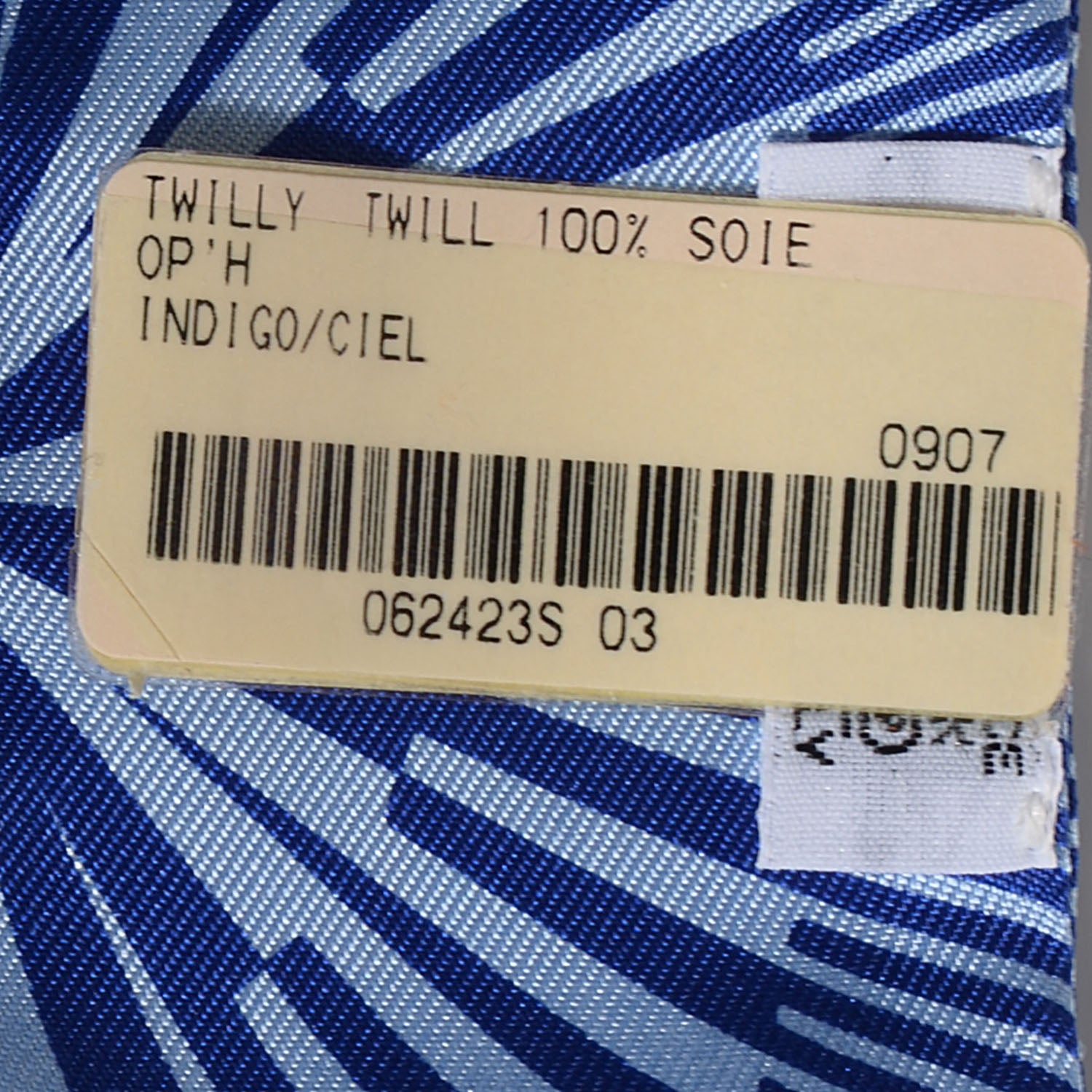 Hermes Silk Op'H Twilly Indigo Ciel 3 of 6