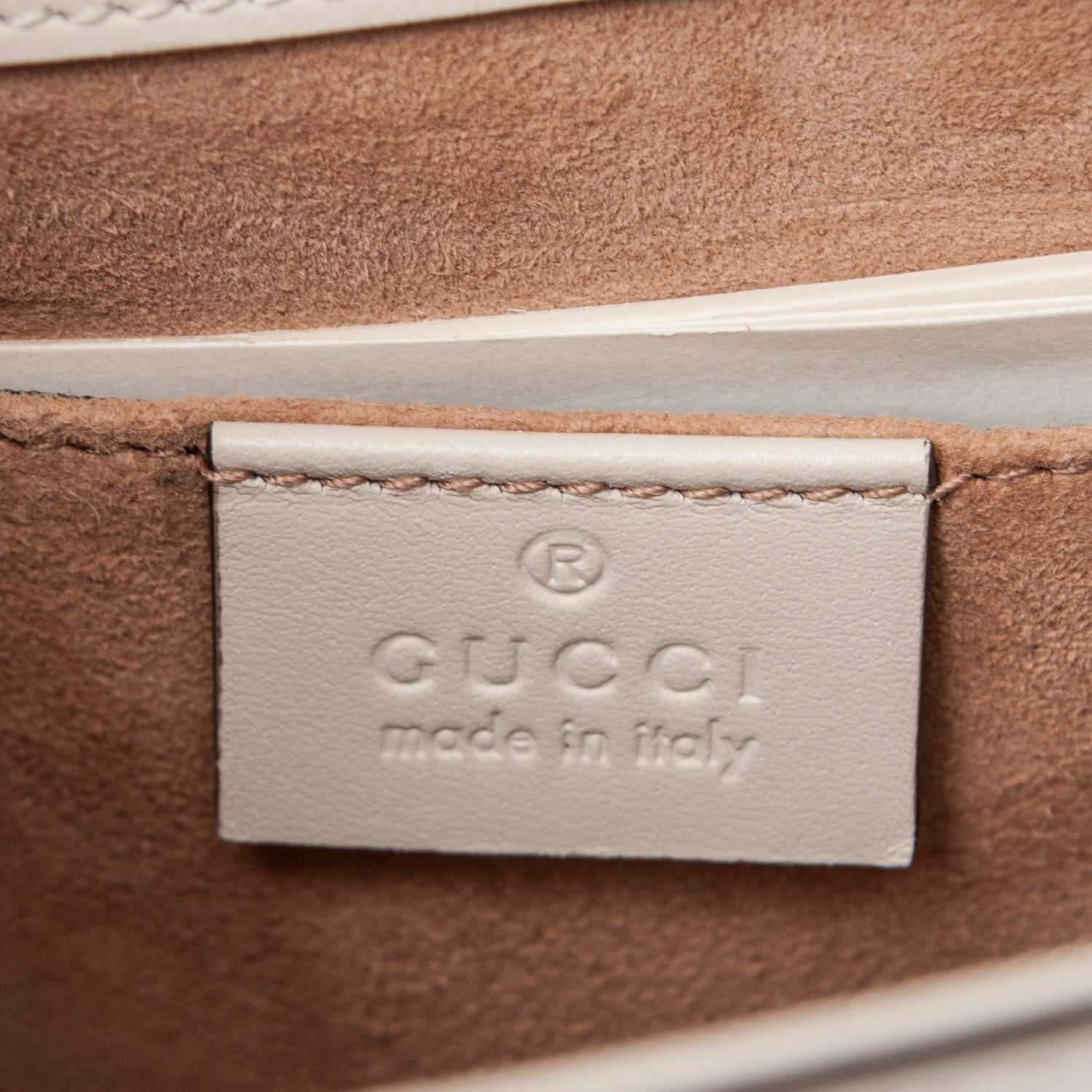 Gucci Calfskin Mini Sylvie Top Handle Bag White 6 of 7