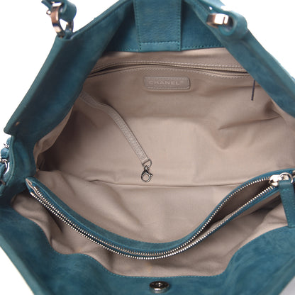 Chanel Iridescent Calfskin Quilted Small Sea Hit Tote Turquoise 8 of 11