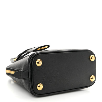 Prada Saffiano Lux Mini Promenade Tote Black 4 of 9
