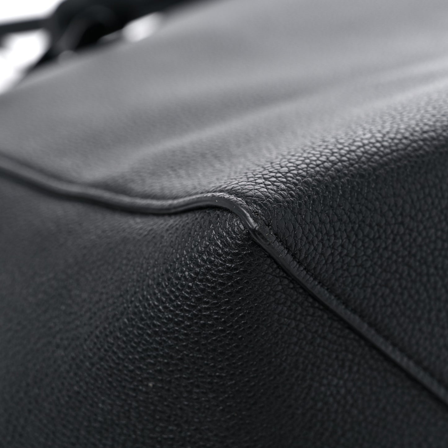 Soft Grained Calfskin Small Belt Cabas Phantom Black
