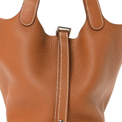 Hermes Taurillon Clemence Picotin Lock 18 PM Gold 8 of 11