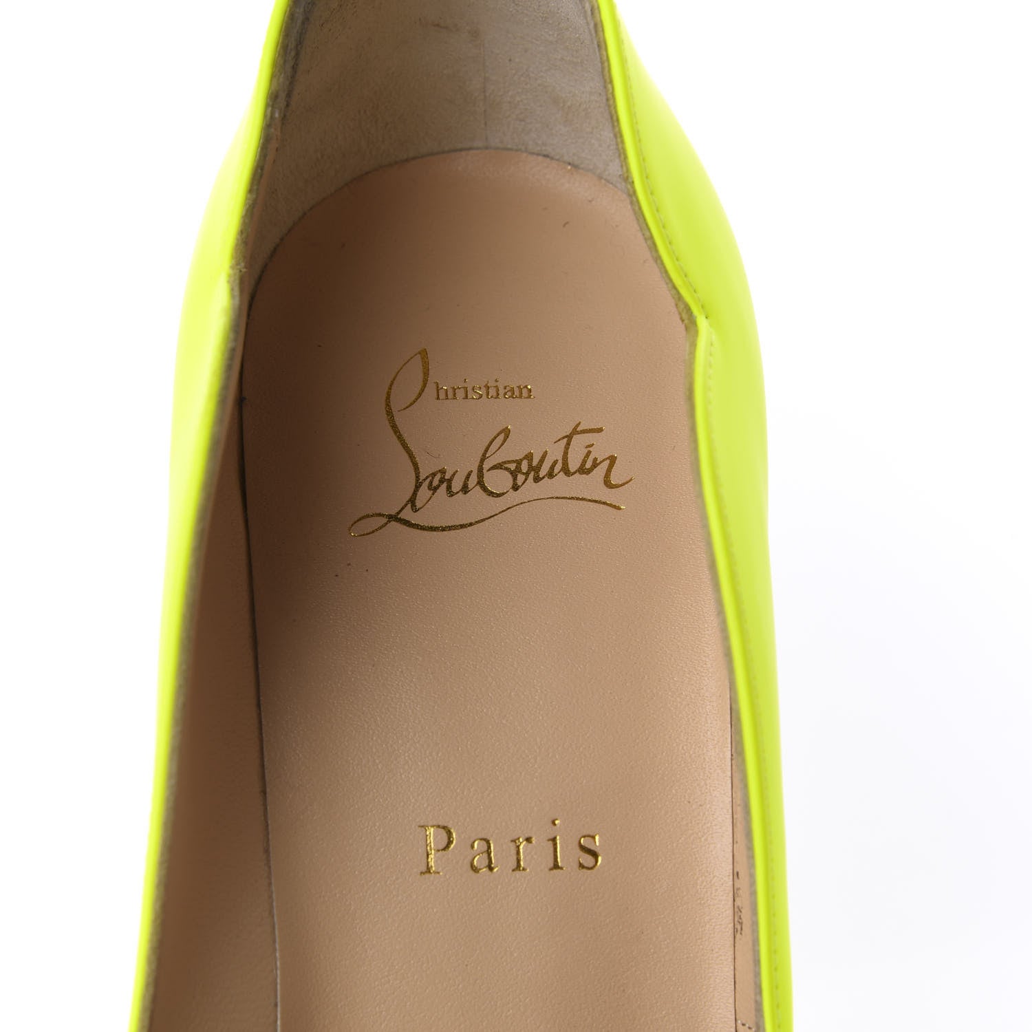 Christian Louboutin Calfskin Hot Chick 100 Pumps 38.5 Fluo 7 of 9