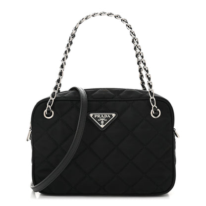Prada Nylon Tessuto Impuntu Quilted Bandoliera Crossbody Bag Black 1 of 11