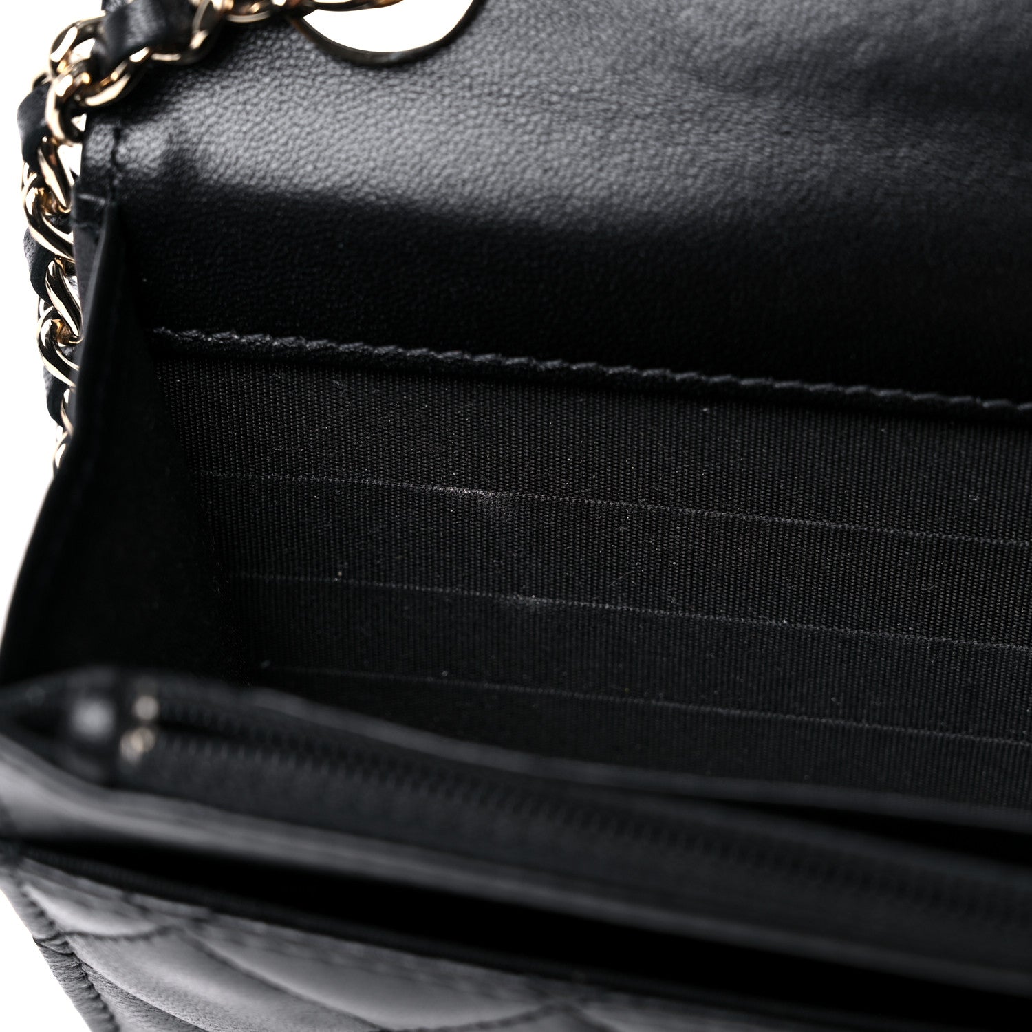 Chanel Lambskin Quilted Trendy CC Wallet On Chain WOC Black 11 of 12