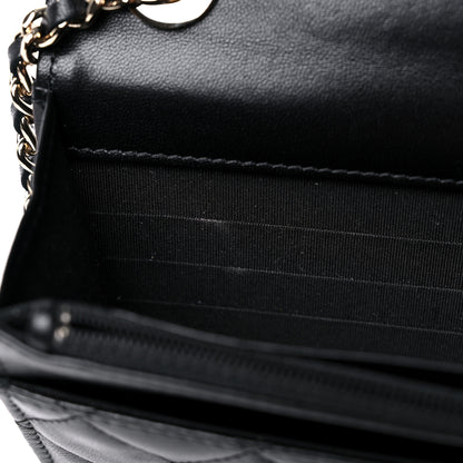 Chanel Lambskin Quilted Trendy CC Wallet On Chain WOC Black 11 of 12