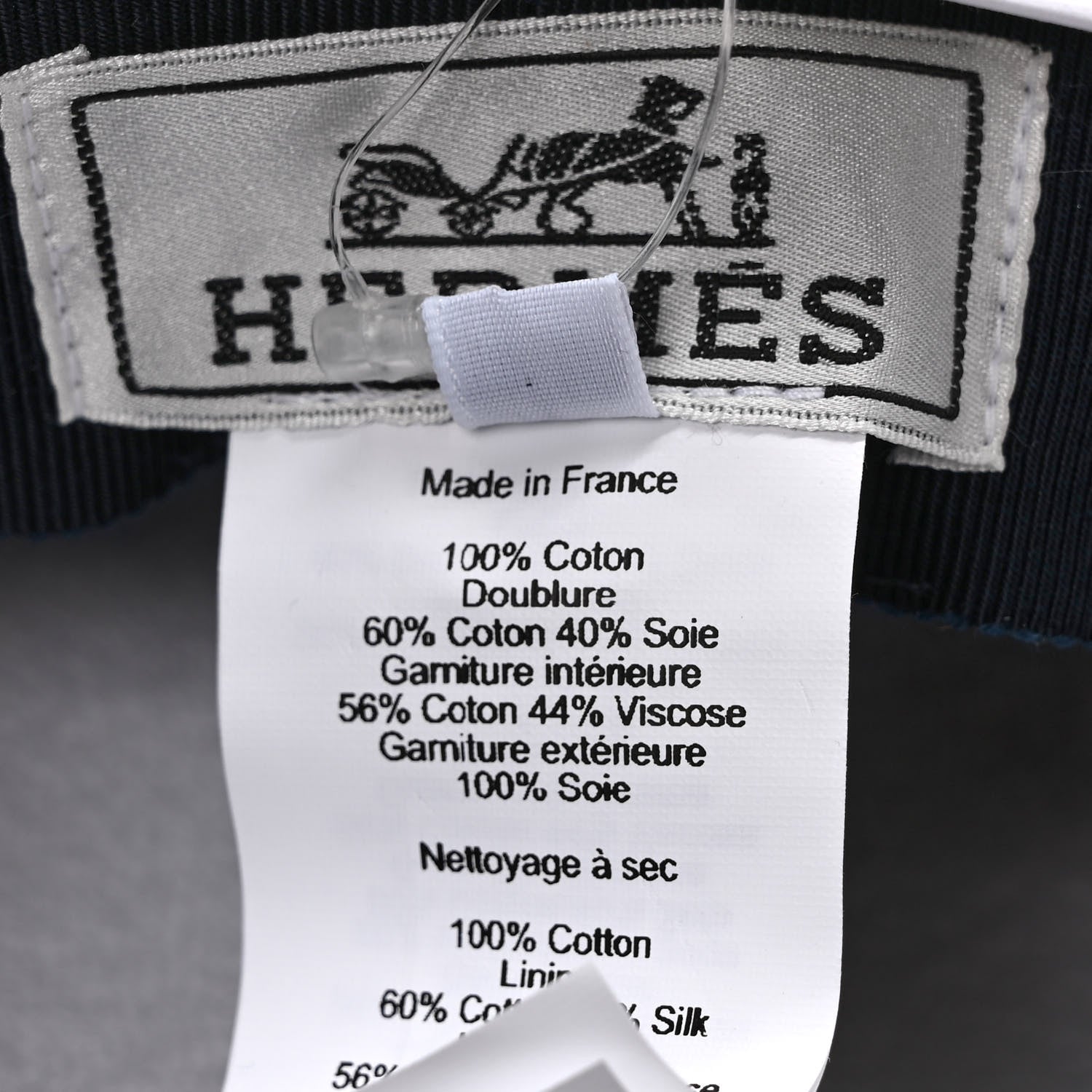 Hermes Cotton Silk Womens Deauville Cap 56 Marine Lilas 9 of 9