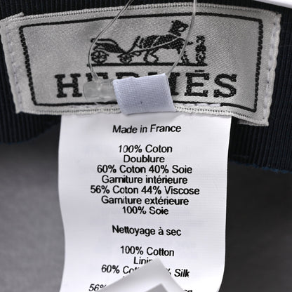 Hermes Cotton Silk Womens Deauville Cap 56 Marine Lilas 9 of 9