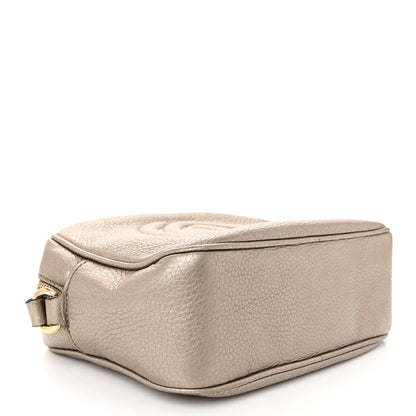 Gucci Metallic Pebbled Calfskin Small Soho Disco Bag Golden Beige 4 of 12