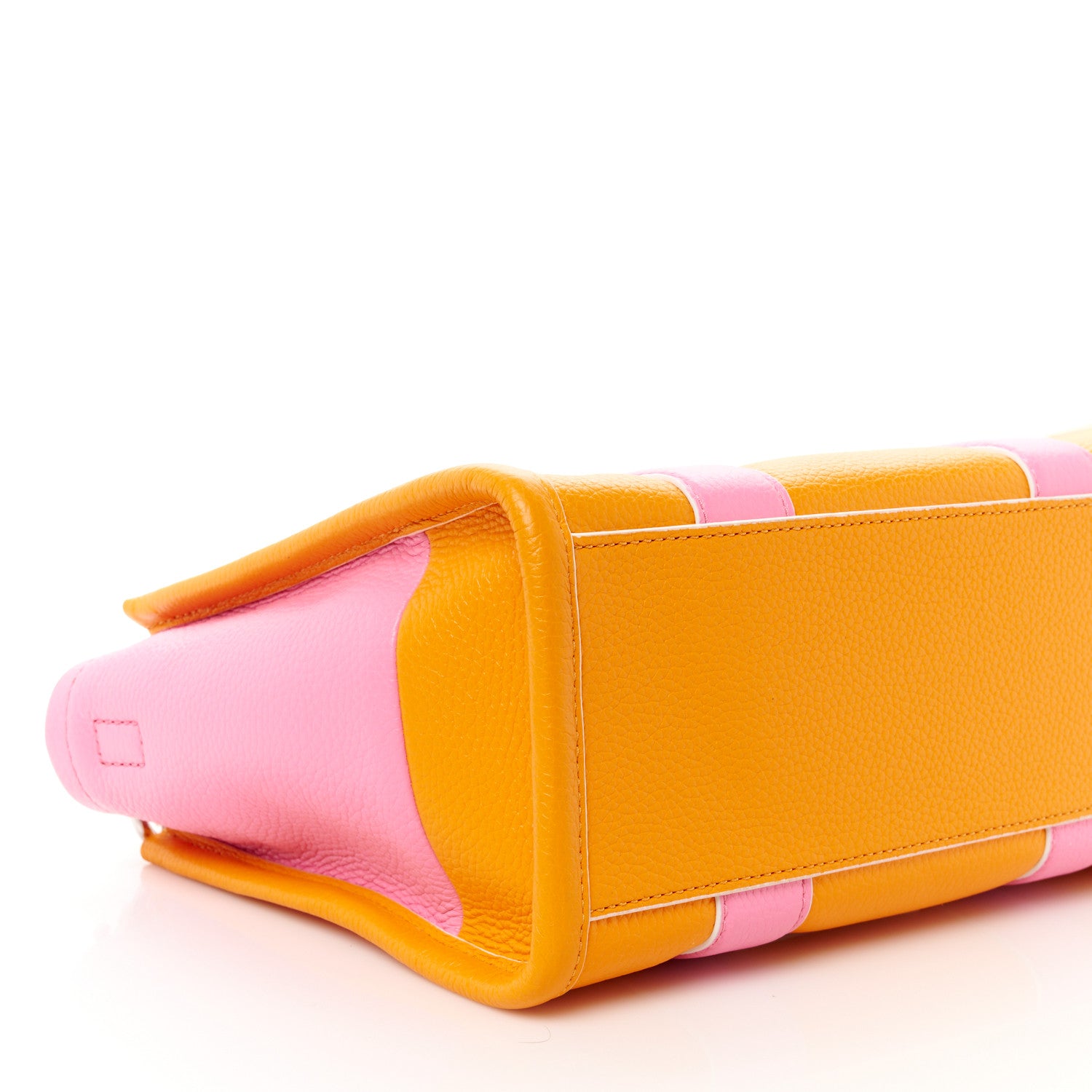 Marc Jacobs Grained Calfskin Small The Tote Bag Pink Orange