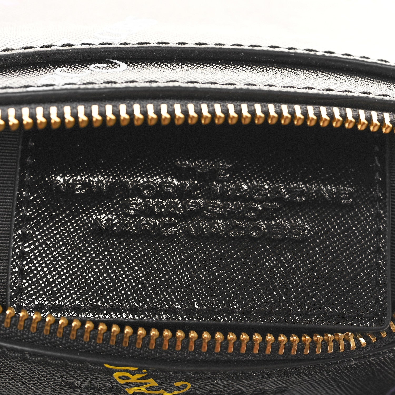 Marc Jacobs X New York Magazine Saffiano Small Snapshot Camera Bag Black Multicolor 7 of 10