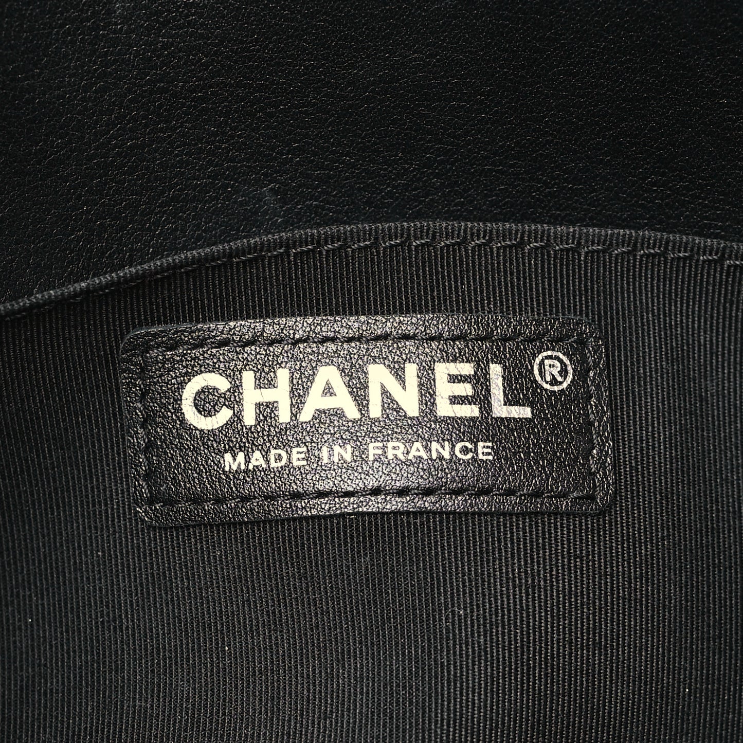 Cracked Metallic Calfskin Quilted Medium Boy Flap Black