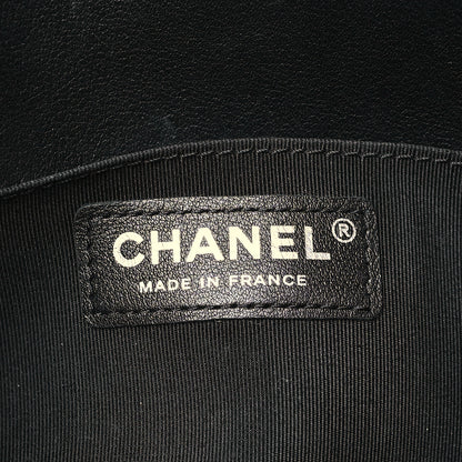 Chanel Cracked Metallic Calfskin Quilted Medium Boy Flap Black 6 of 9