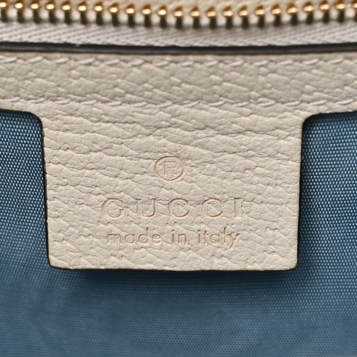 Textured Calfskin Bee Star Print Small Sylvie Shoulder Bag Mystic White