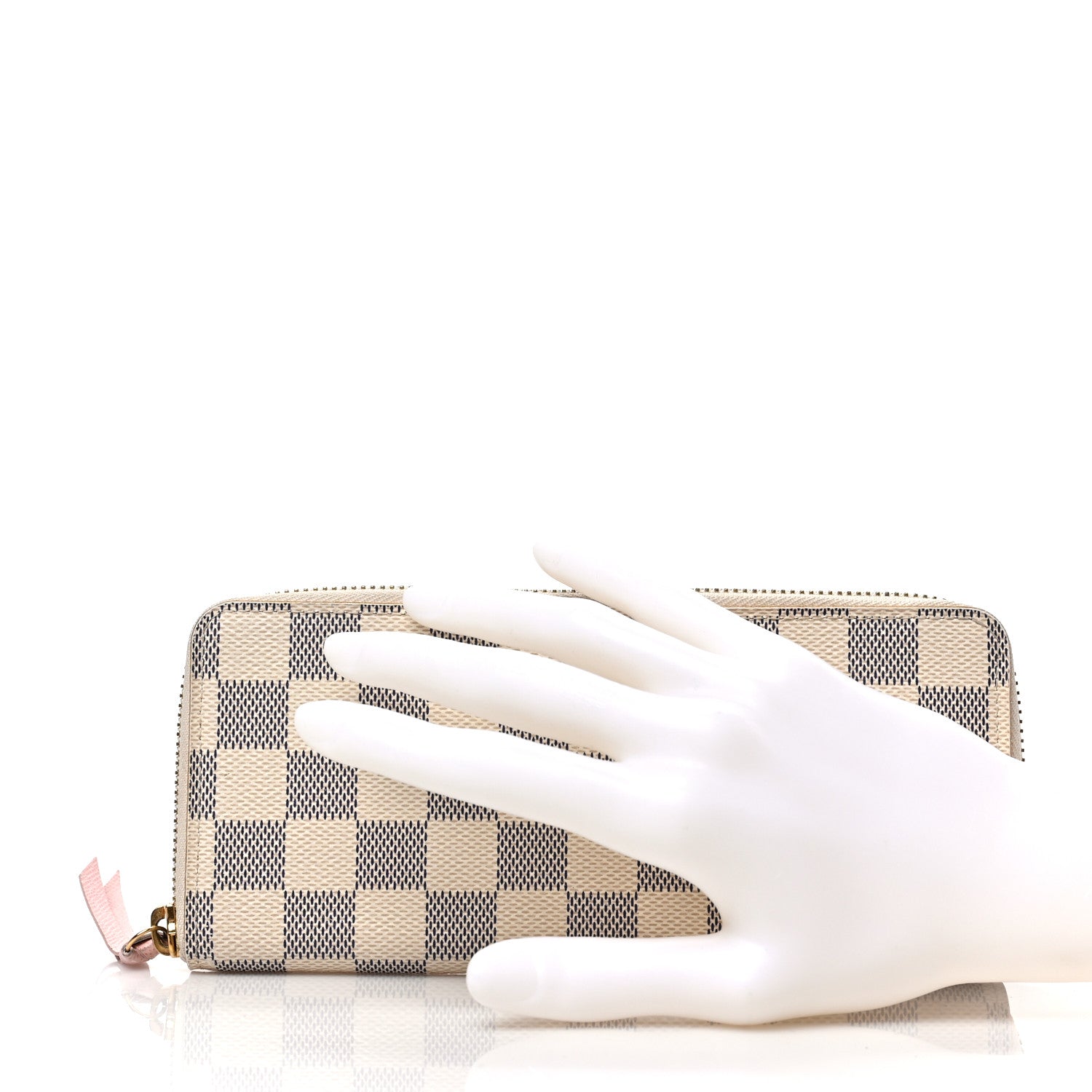 Louis Vuitton Damier Azur Clemence Wallet Rose Ballerine 2 of 7