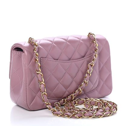 Chanel Lambskin Quilted Mini Rectangular Flap Pink 2 of 4