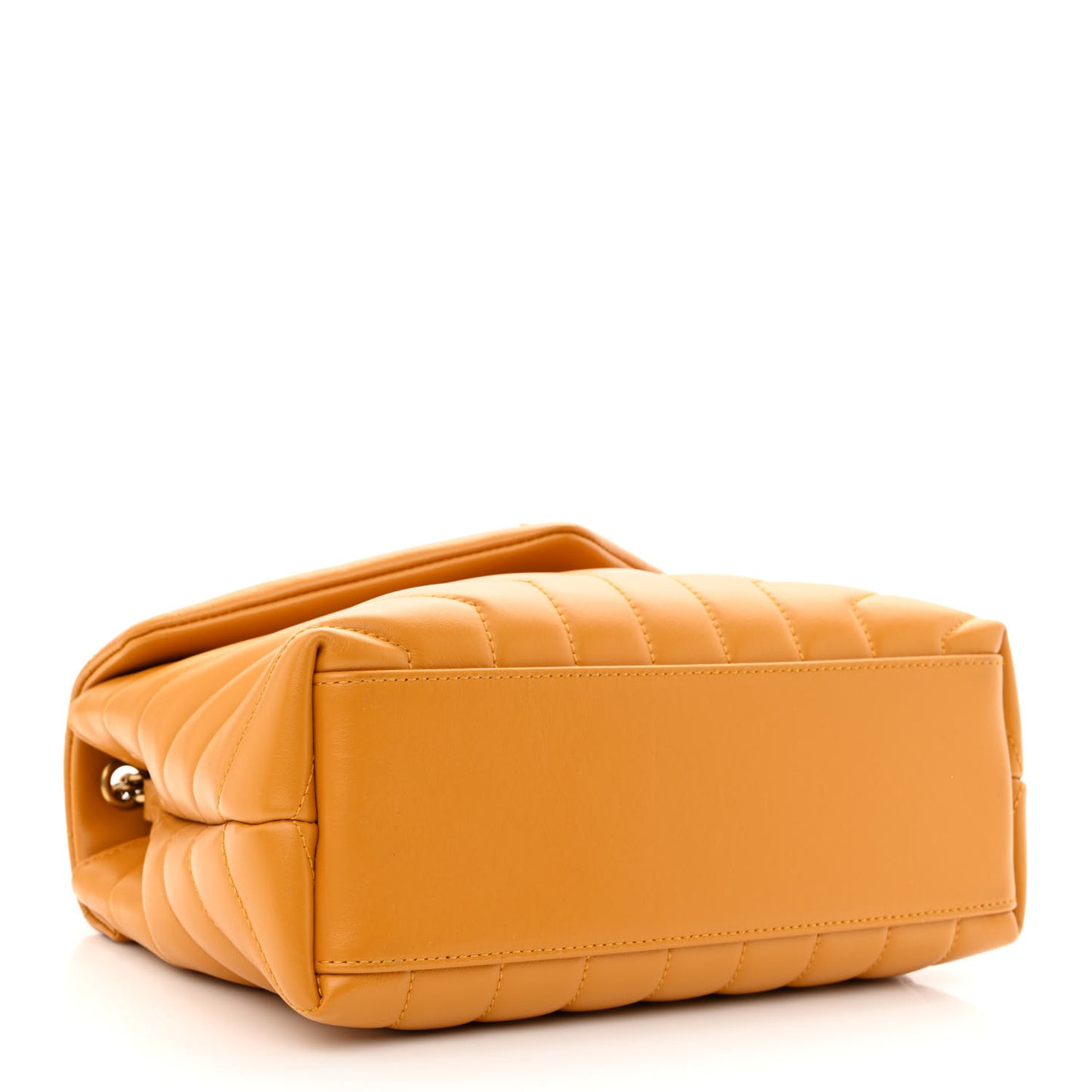 Calfskin Y Quilted Monogram Small Loulou Chain Satchel Cheddar Cheddar