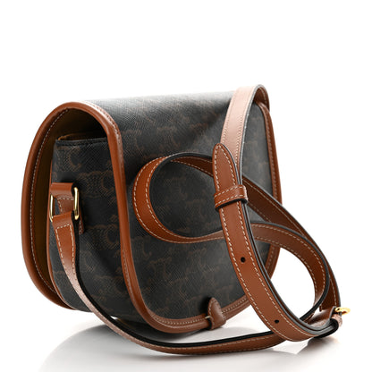 Celine Triomphe Canvas Medium Folco Bag Tan 3 of 15