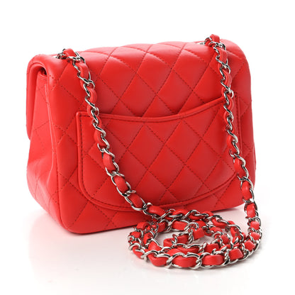 Chanel Lambskin Quilted Mini Square Flap Red 3 of 11