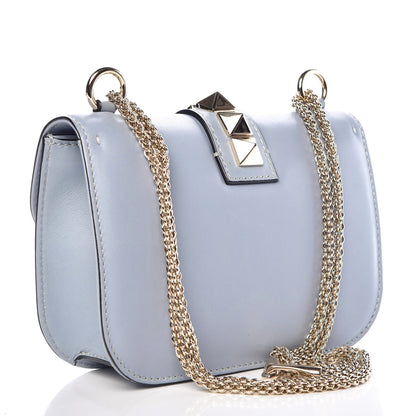Valentino Garavani Vitello Small Glam Lock Rockstud Flap Water Sky 3 of 14