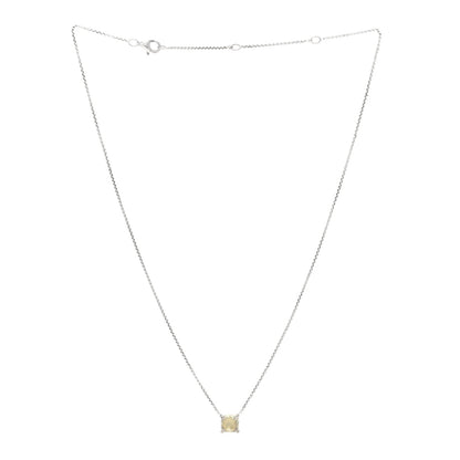 David Yurman Sterling Silver Diamond Prasiolite 9mm Petite Chatelaine Pendant Necklace 3 of 5