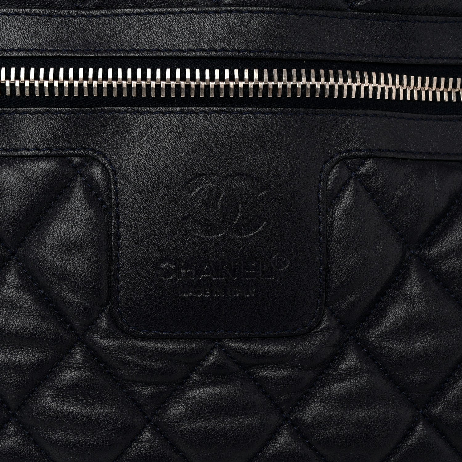 Chanel Lambskin Jersey Quilted Medium Coco Cocoon Reversible Tote Navy Fuchsia 9 of 19