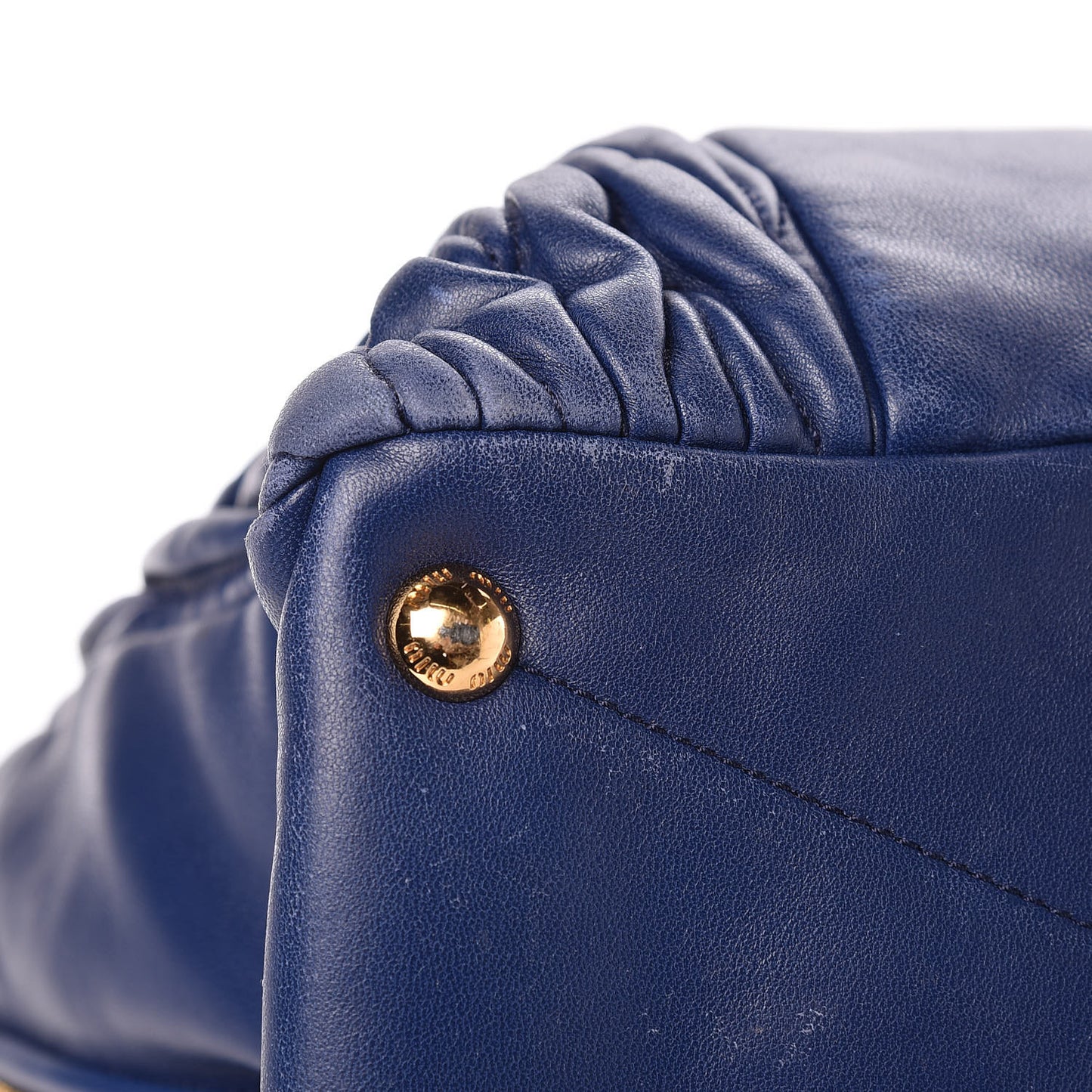 Nappa Matelasse Tote Blue