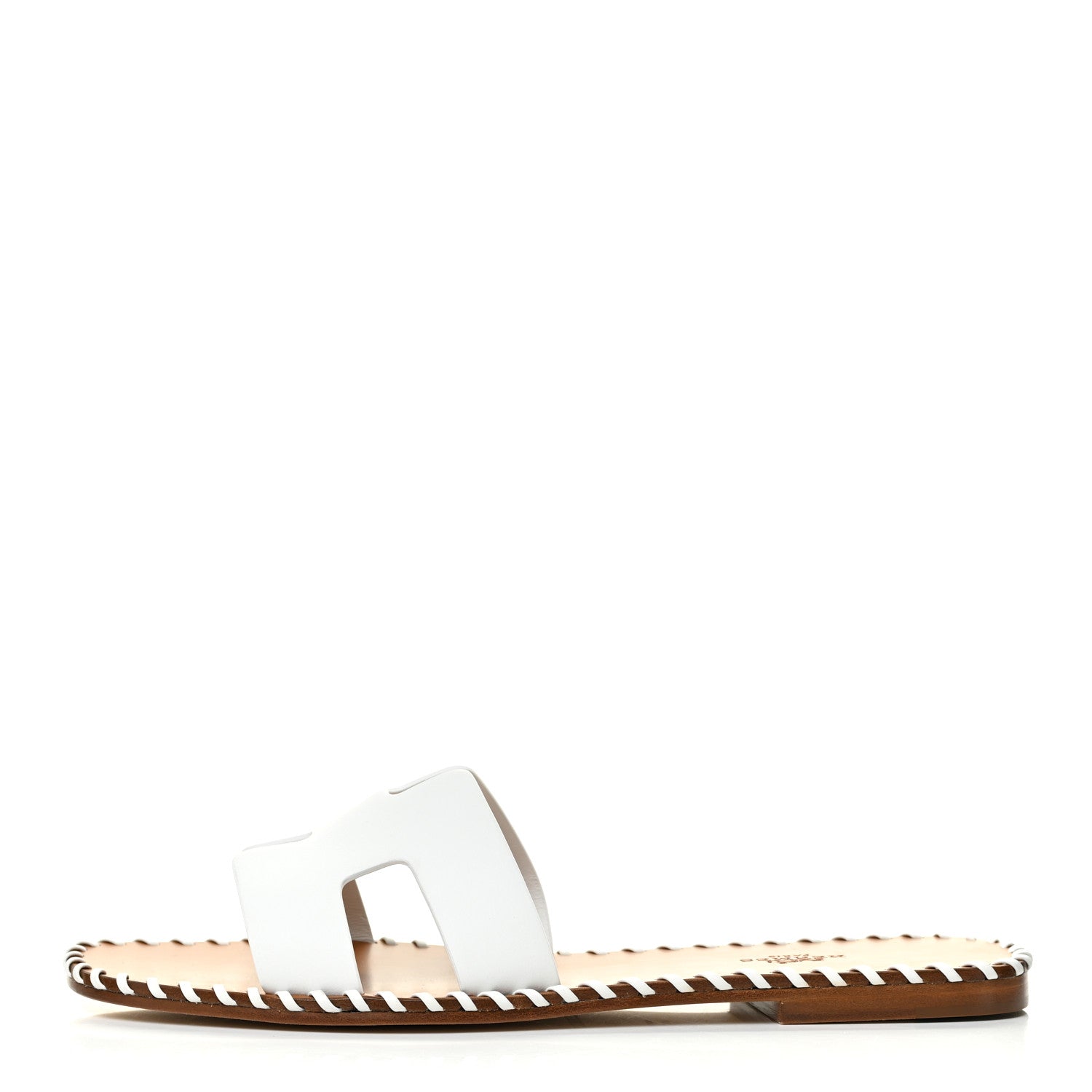 Hermes Calfskin Braided Oran Sandals 39 White 1 of 14