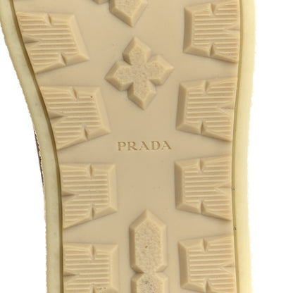 Prada Suede Shearling Triangle Logo Slippers 40.5 Deserto 8 of 9