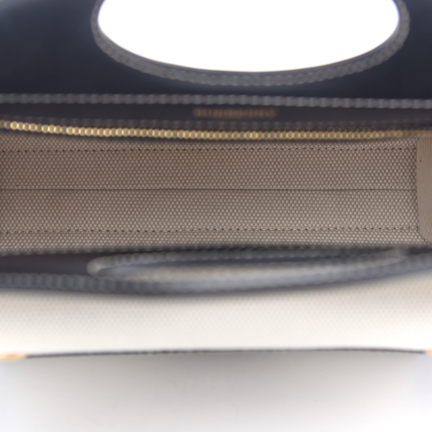 Canvas Smooth Calfskin Two Tone Mini Pocket Bag Black