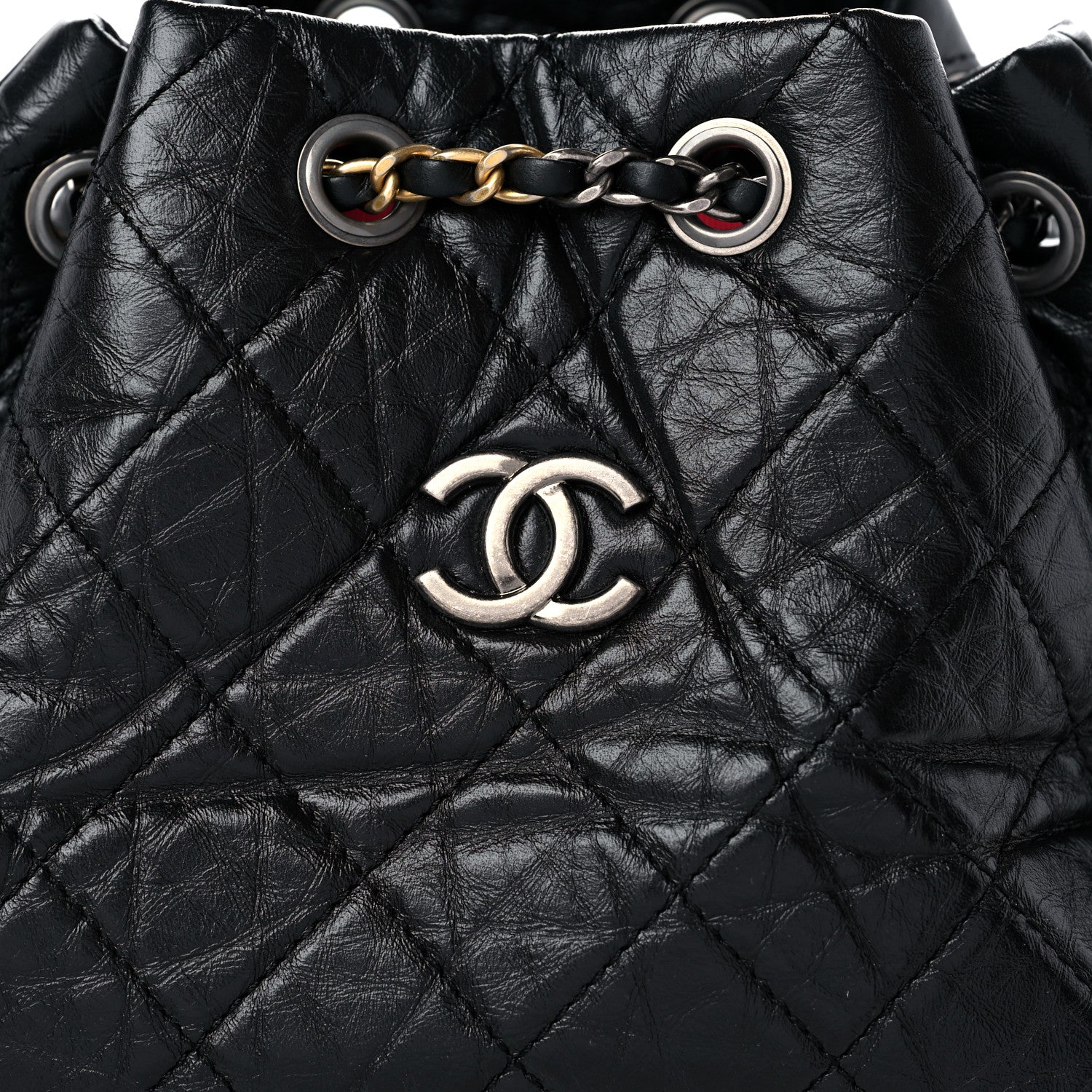 Chanel Aged Calfskin Quilted Small Gabrielle Backpack Black 11 of 11