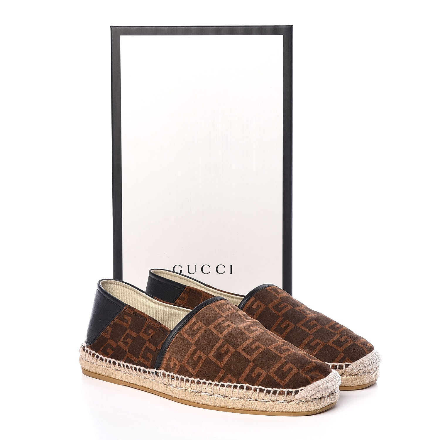 Gucci Suede Square G Mens Espadrilles 9 Sigaro 12 of 12