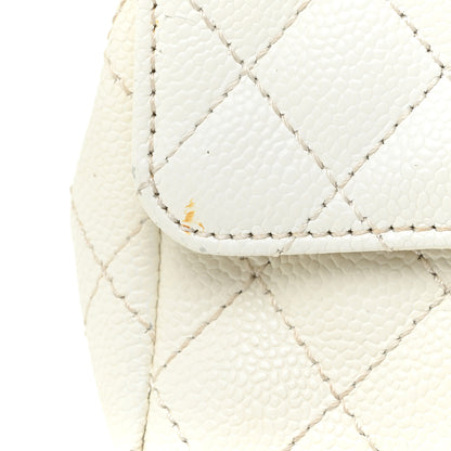 Chanel Caviar Quilted East West Flap White 17 of 19